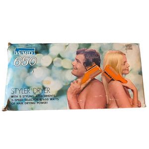 Vintage Montgomery Ward 650 Styler Hair Dryer 2 Speed 650W